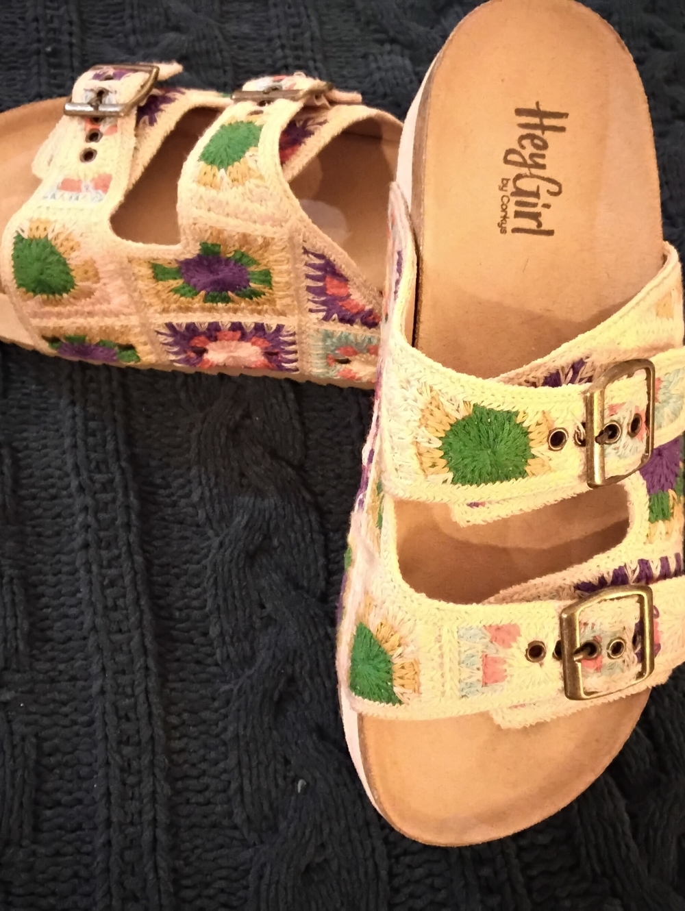 Bohemian Crochet Mule Sandals